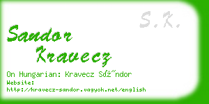 sandor kravecz business card